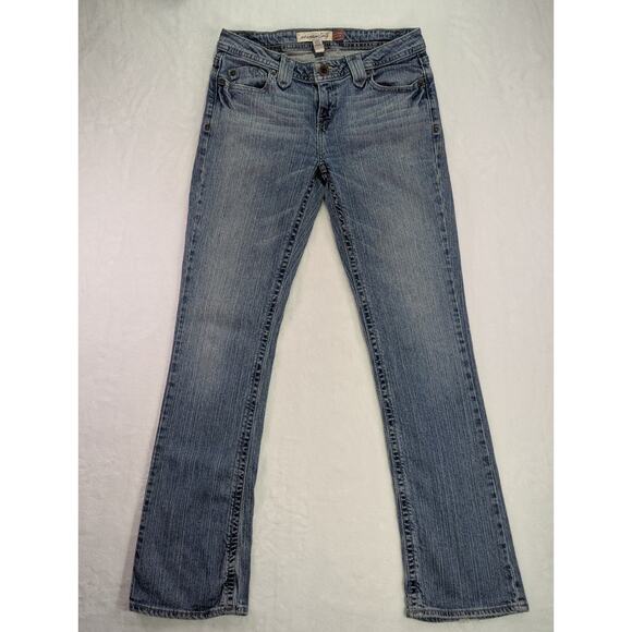 Aeropostale Chelsea Bootcut 3/4 Regular Low Rise Med-Light Stonewash VTG Y2K - Picture 1 of 16